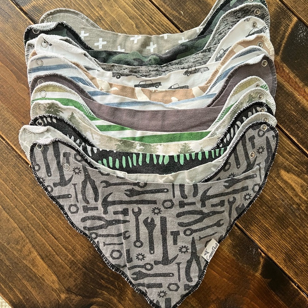 11 Copper Pearl Bandana Bibs